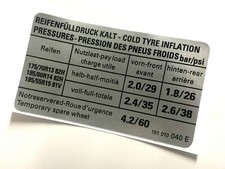 MK2 Golf GTI Tyre Pressure