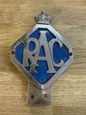 VINTAGE 1960s ROYAL AUTOMOBILE CLUB CAR BAR BADGE ~RAC CLASSIC AUTO/MOTOR EMBLEM