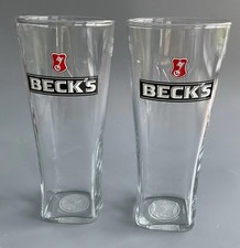 2 x Beck's Beer Glass Official