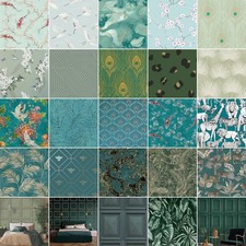 Green Wallpaper Sage Teal