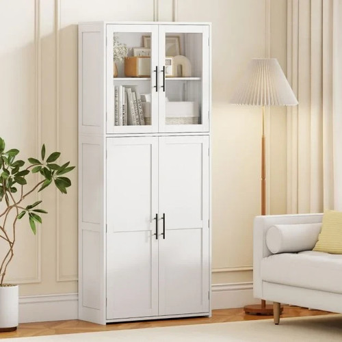 Large kitchen cupboard white - cupboard,