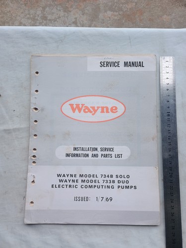 Wayne parts list - wayne, 734b