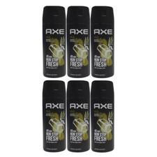 6 x AXE (LYNX) GOLD 150ml Deodorant Body Spray Oud Wood & Fresh Vanilla Scent