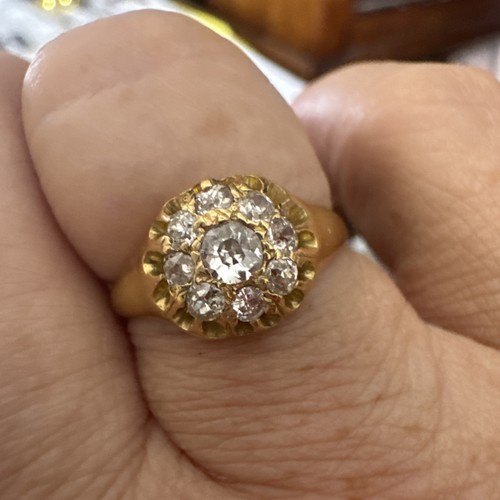 Antique diamond cluster - antique,
