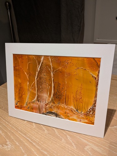 Encaustic wax art autumn - (,