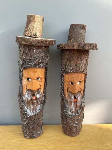 Vintage carved tree spirit - carved,