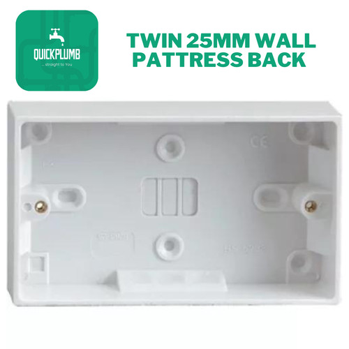 Double twin 25mm - white, wall