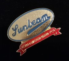 90s brooch - SUNBEAM racing