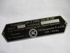 Nameplate sign vintage