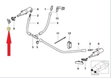 BMW GENUINE RIGHT HEADLIGHT WASHER JET COVER PRIMED E46 61677066844