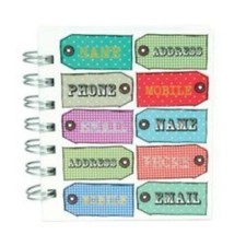 Soul Sunshine Spiral Bound Mini Address Book Tags