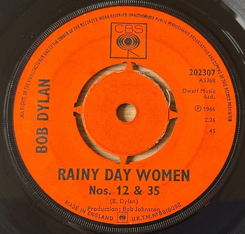 Bob dylan rainy day women - bob, nos