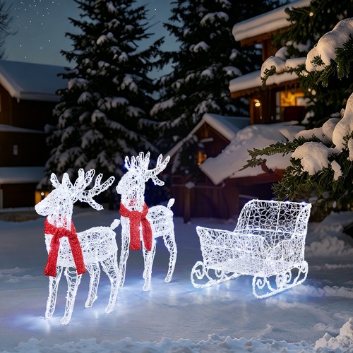 Christmas reindeer sleigh set - christmas,