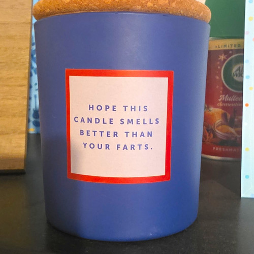Blue scented wax jar candle - jar,