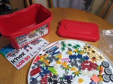 K'NEX 408 Piece 80Building Set in Red Storage Box Large Bundle,7+ Check Pieces 