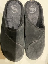 FitFlop Gogh Black Suede Clogs - UK 7 - EU 41