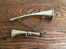 2 X EARLY 19TH C ANTIQUE BRASS