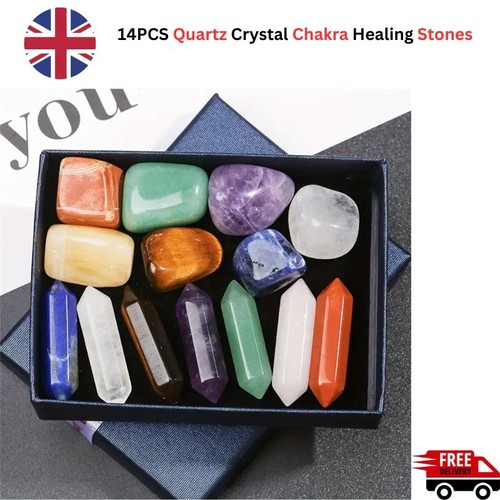 14pcs quartz crystal chakra - 14pcs,