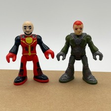 Fisher-Price Imaginext T-Rex & Apatosaurus Dino Rider Plastic Action Figure #b3