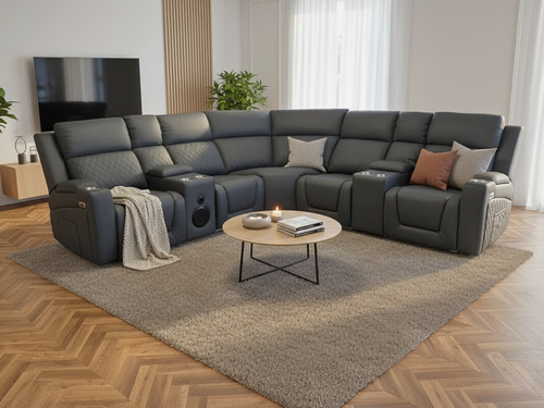 Foster grey leather electric - grey,