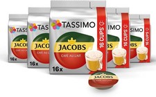 Tassimo Jacobs Café Au Lait Coffee Pods x16 (Pack of 5, Total 80 Drinks)