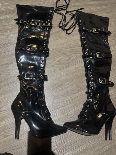 Pvc knee high boots - high, 6