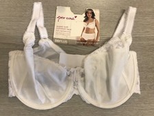 M&S PER UNA SUPER SOFT COMFORT LACE FULL CUP BALCONY BRA NEW WHITE 32DD