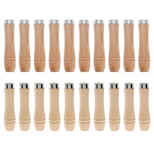 20x Wooden File Handles with Metal Safety Rings Woodworking Accessories