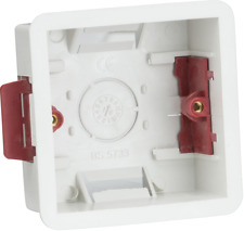 35mm 1 Gang Single Dry Lining Back Box Wall Socket Plug Plasterboard mains lead 