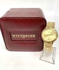 Wittnauer Gold Tone Quartz Watch Montell Custom Dial - Preloved & Working & Box
