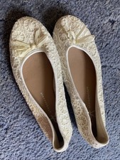 Worn Once UK5/EU38 Summer Shoes Cream Ivory Lace