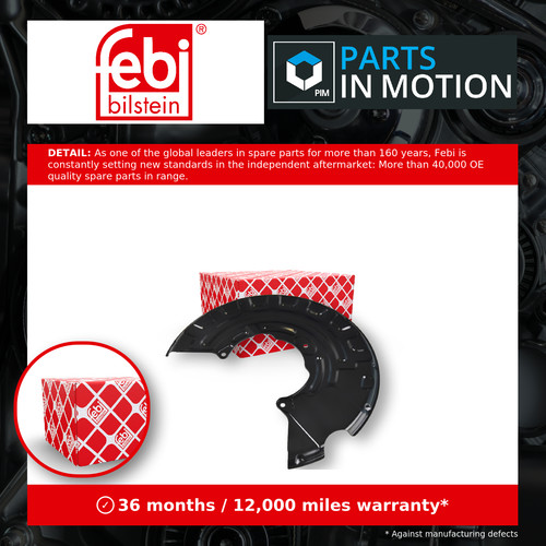 Brake disc splash - splash, front