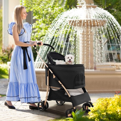 Pet stroller foldable - 3-in-1,