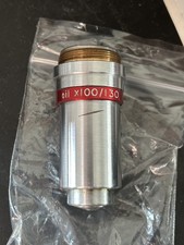 Watson x100/1.30 oil microscope objective, spring tipped, standard RMS mount