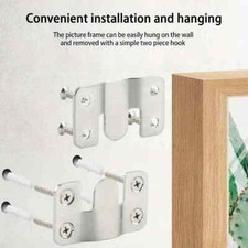 Stainless Steel Flush Mount Brackets for Pictures & Mirrors - 4 Pack