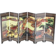  Privacy Screen Chinese Style Room Divider for Living Mini Vintage
