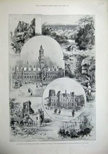 Old Antique Print 1900