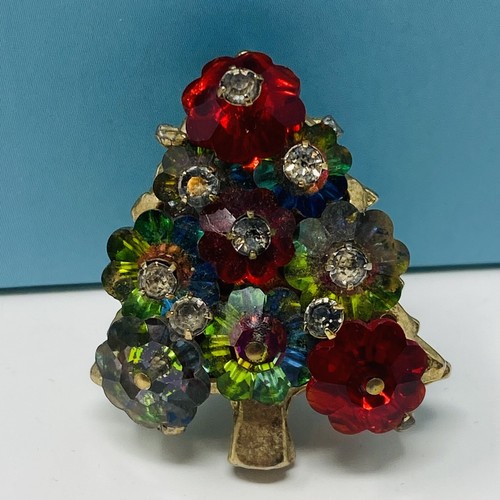 Vintage christmas tree pin - vintage,