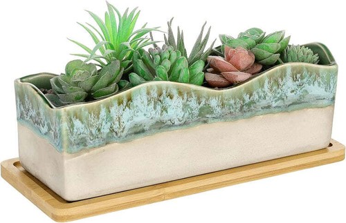 Rectangular succulent planter - rectangular,