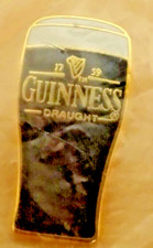 Guinness Pin Badge - Pint Glass  - Vintage - Still sealed.