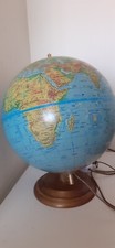 Vintage 12 inch Terrestrial Globe / lamp by George Cram