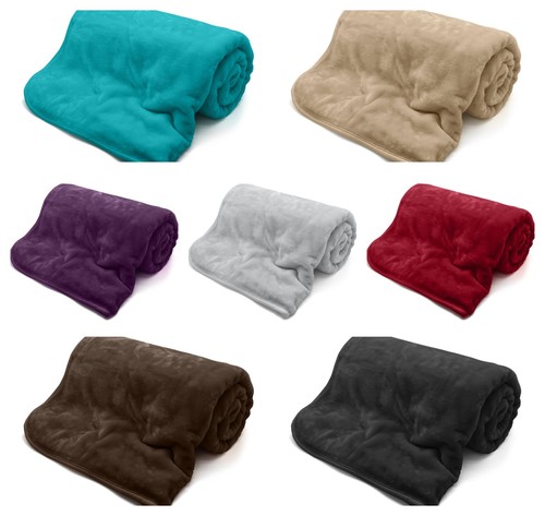 Soft faux fur fleece throws - fleece,