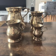 Vintage Set of 4 solid brass