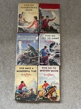 A Collection Of 6 Famous Five Books By Enid Blyton 1950s.
