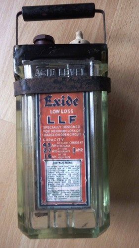 Vintage exide volt - volt, acid