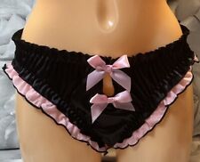 Woman’s CD TV sexy knickers Silky Feel Frilly Panties Briefs  Size L 12/14
