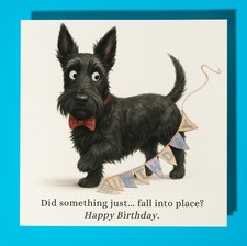 Scottish Terrier  Happy Birthday Card & Envelope - Personalised dog card  Friend