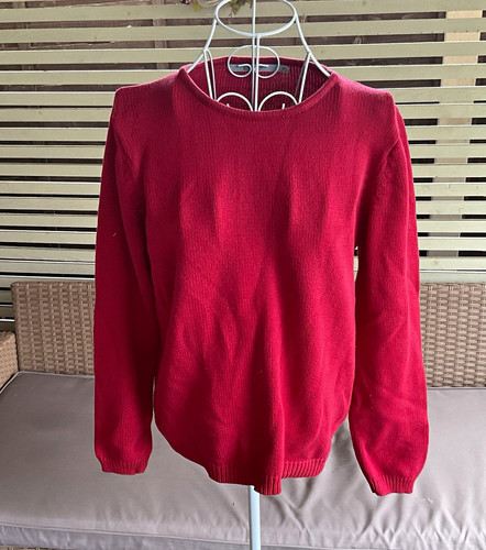 Fwm red knit round - knit, neck