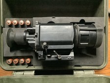 Thermal rifle scope. Night vision. Weapon sight. 