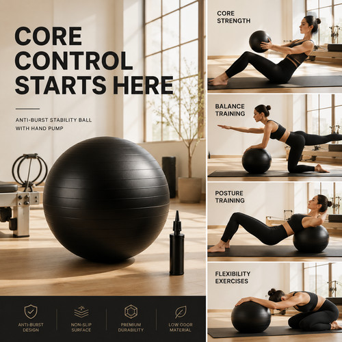Yoga ball with pump - with, anti